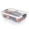Sorbus Clear Plastic 40qt Underbed Storage Containers with Wheels, Snap Lock Lids and Handles - Perfect for Organizing Clothes, Bedding, Etc